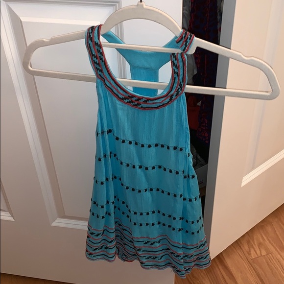 Blue racer back tank top - Picture 2 of 4